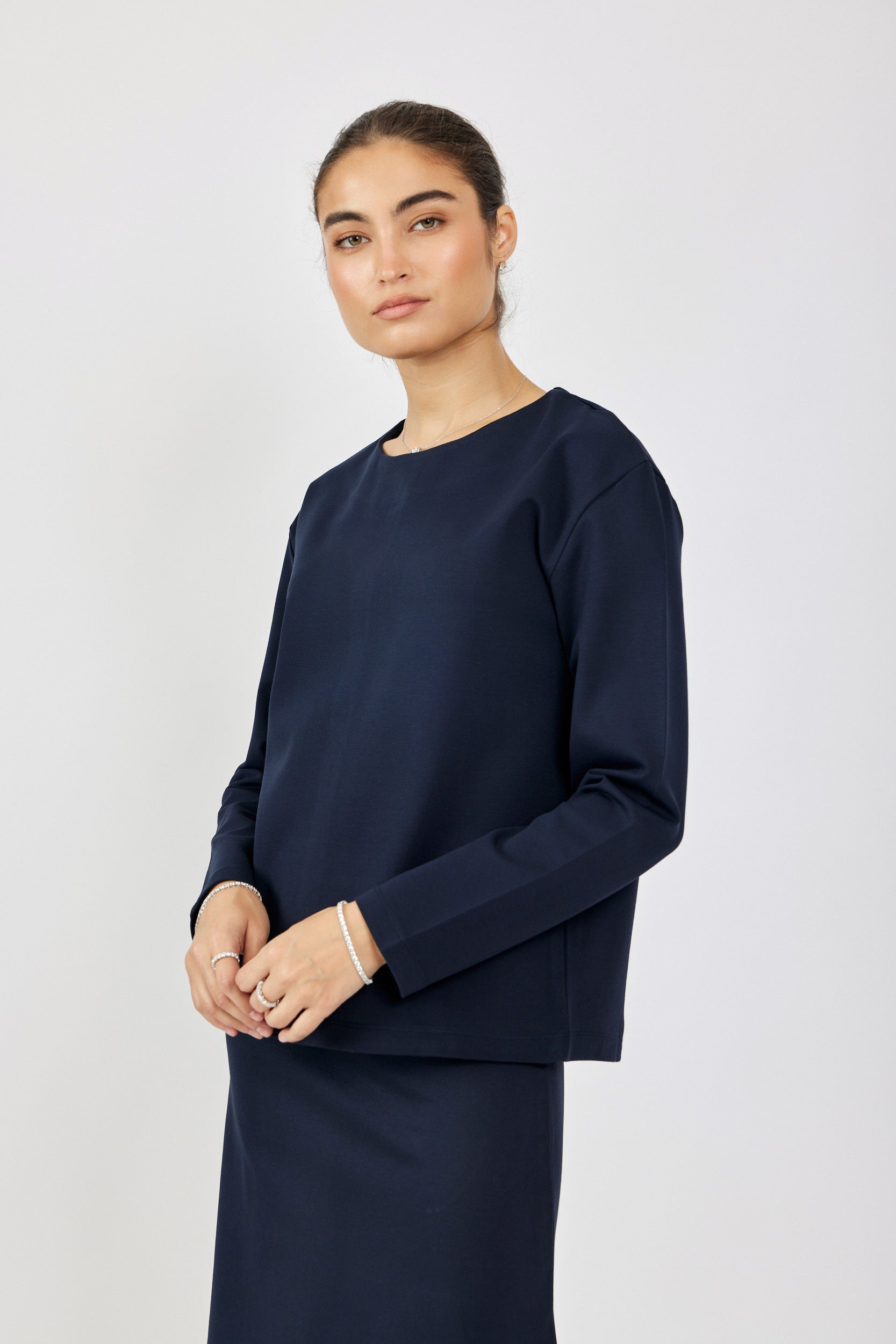 טישרט ג'רסי אלגנט שרוול ארוך