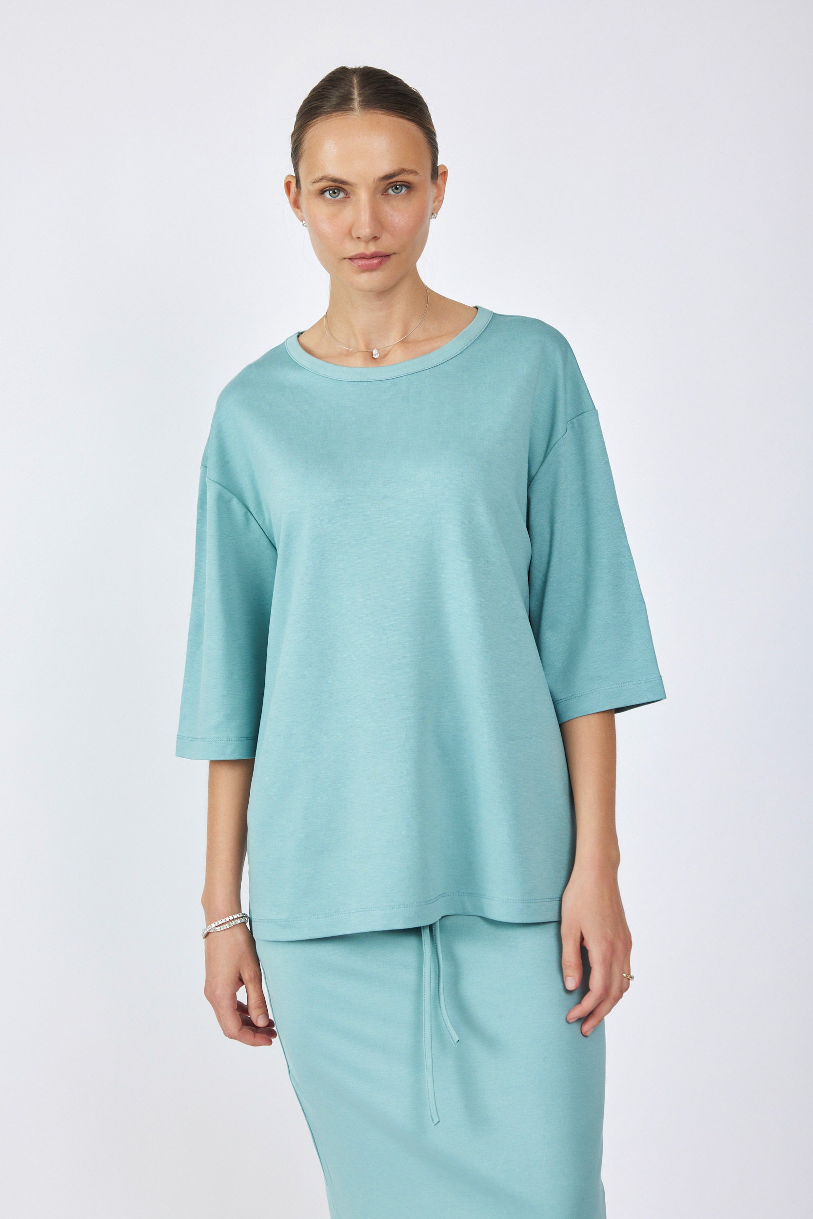 חצאית ג'רסי מקסי + שרוך