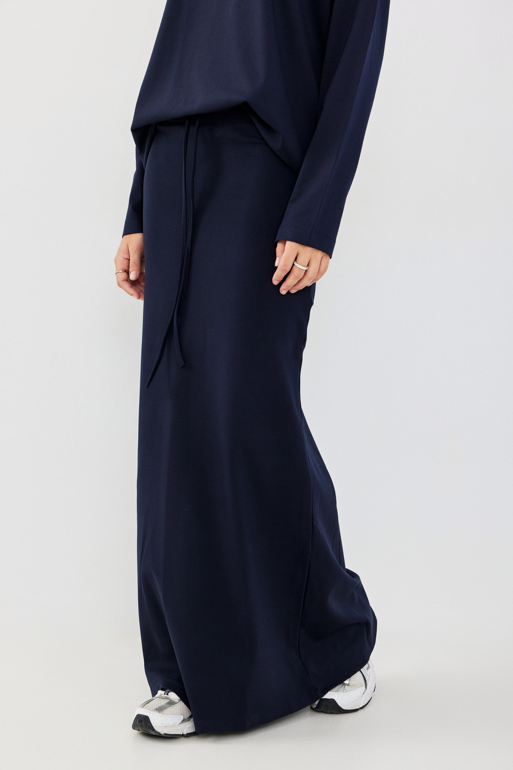 חצאית ג'רסי מקסי + שרוך