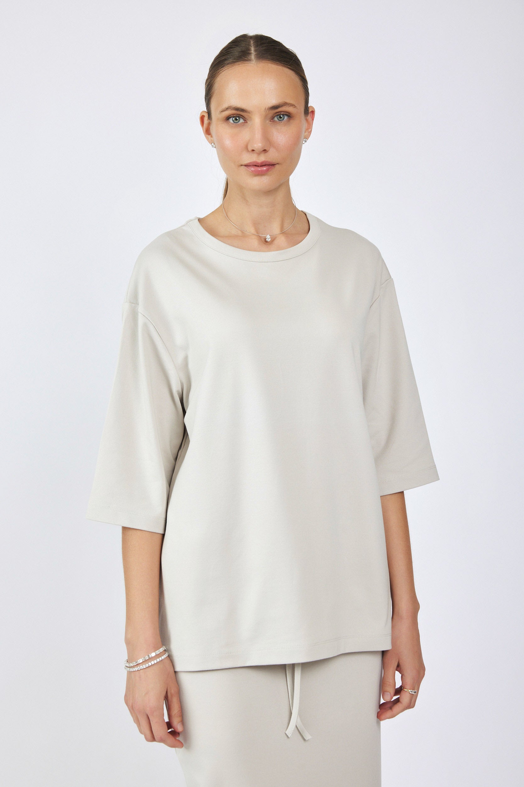 חצאית ג'רסי מקסי + שרוך