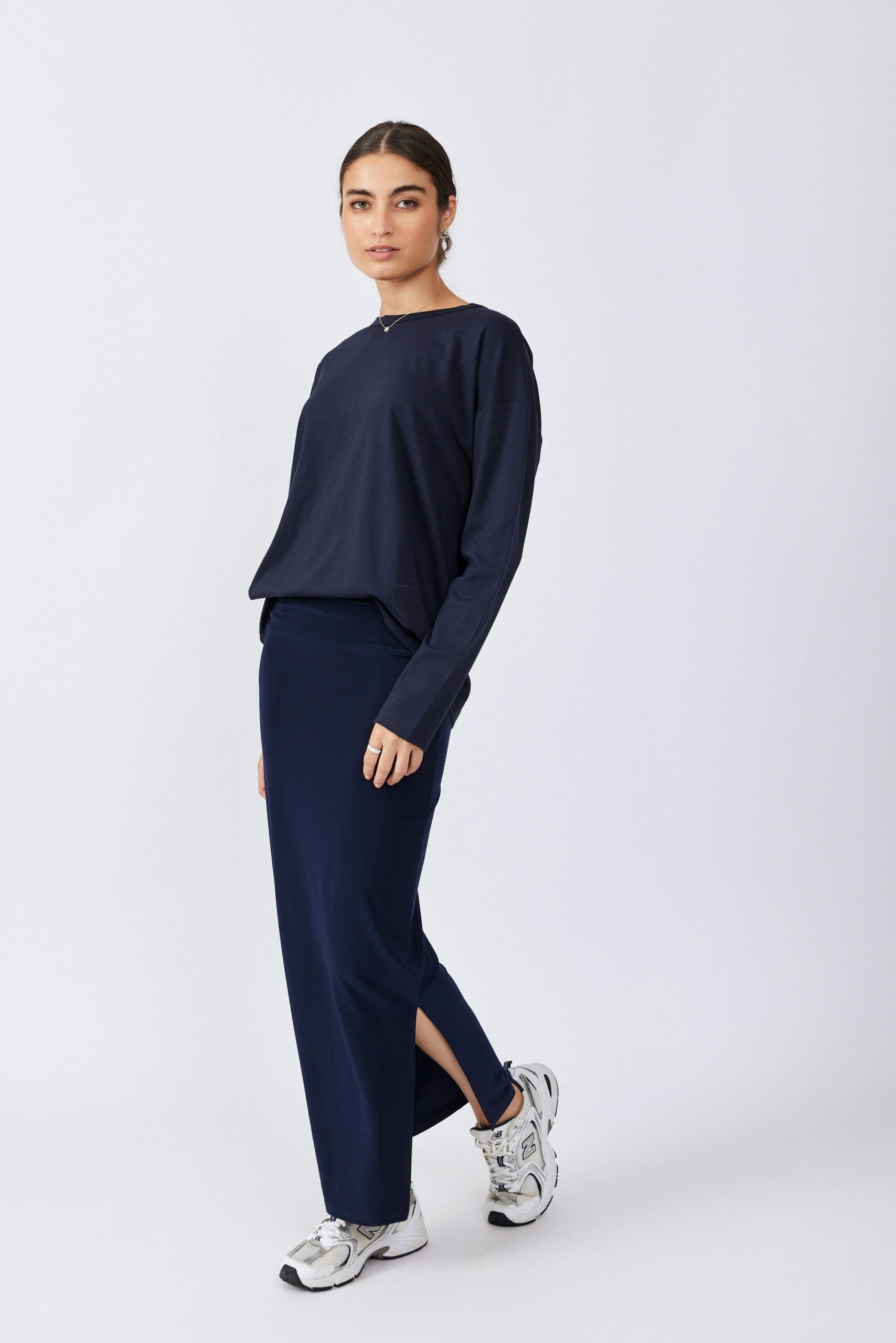 חצאית נאון 3/4+ שסע