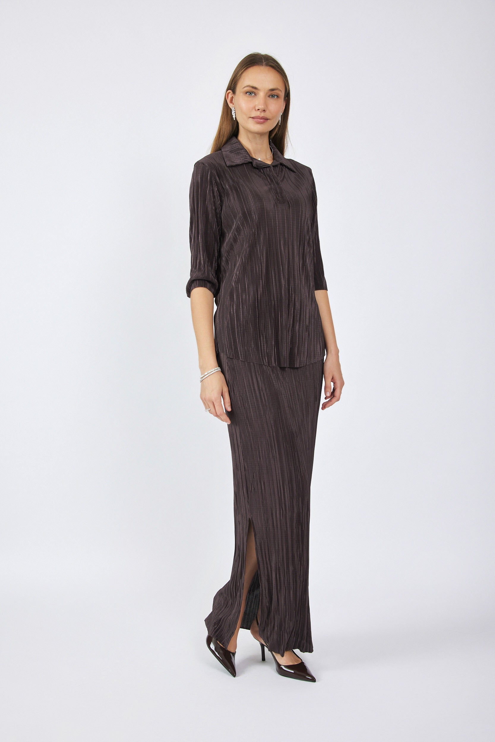 חצאית פליסה מקסי