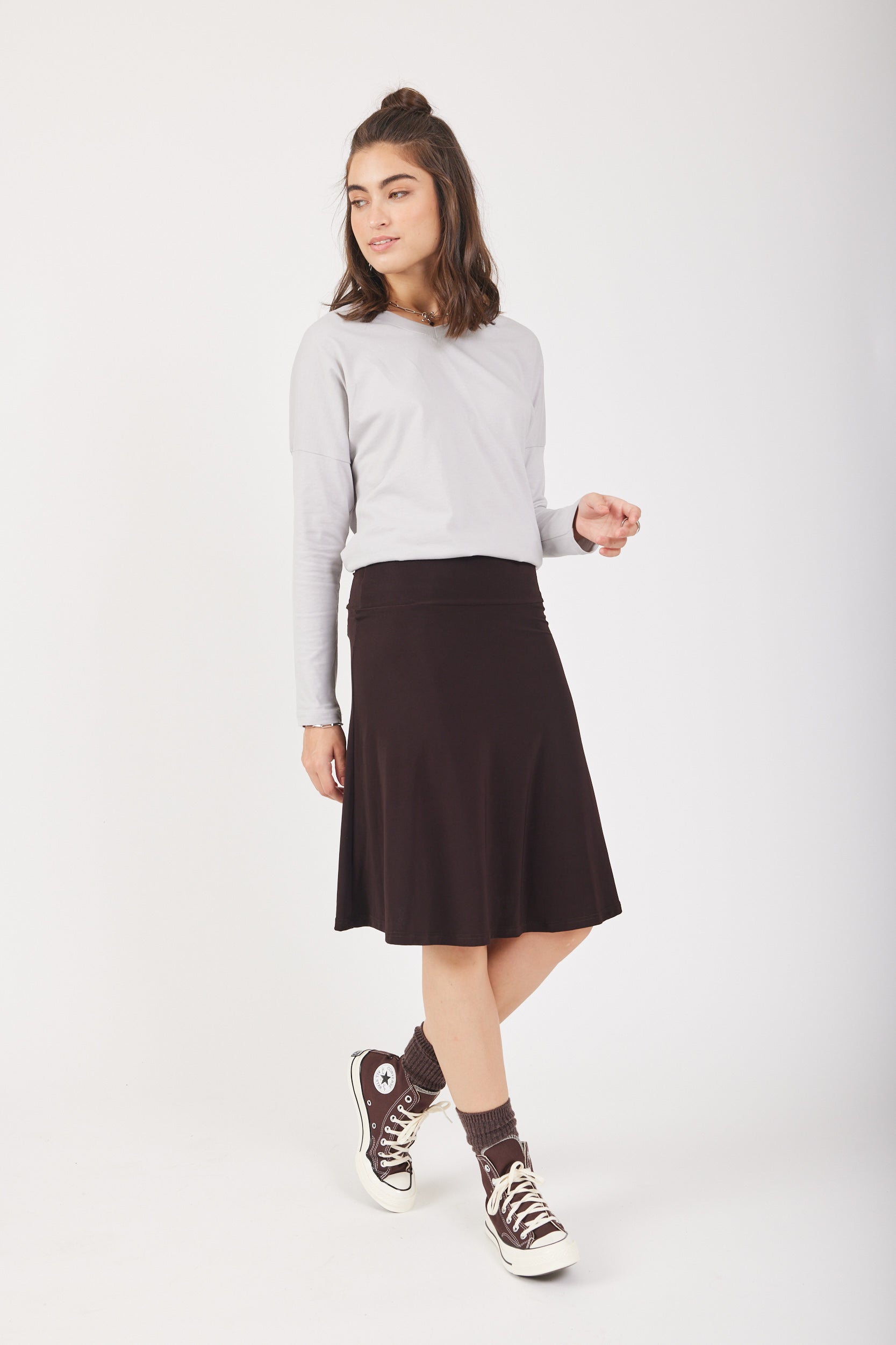 חצאית נאון קצרה גזרת A