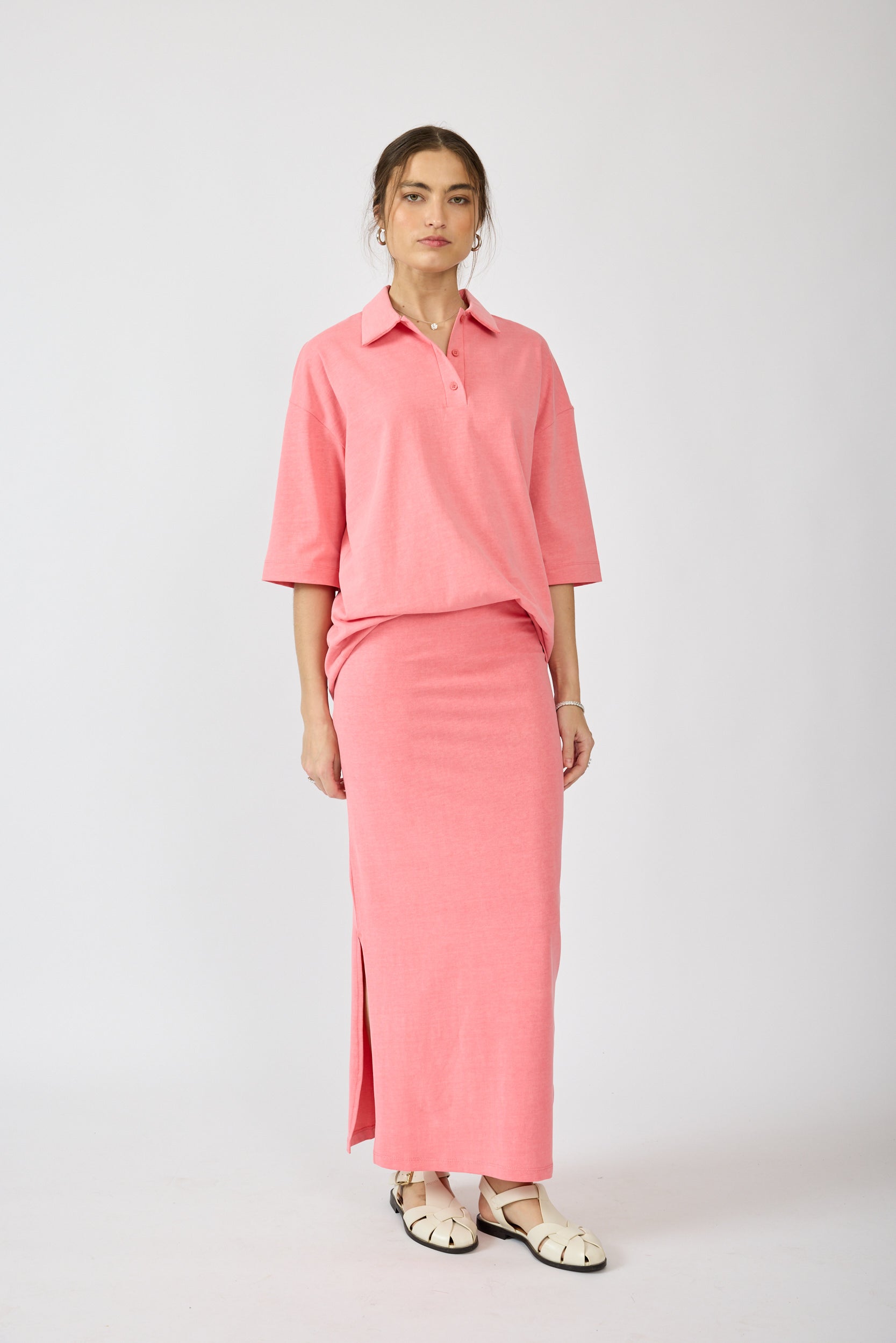 חצאית פיגמנט 3/4 + שסע