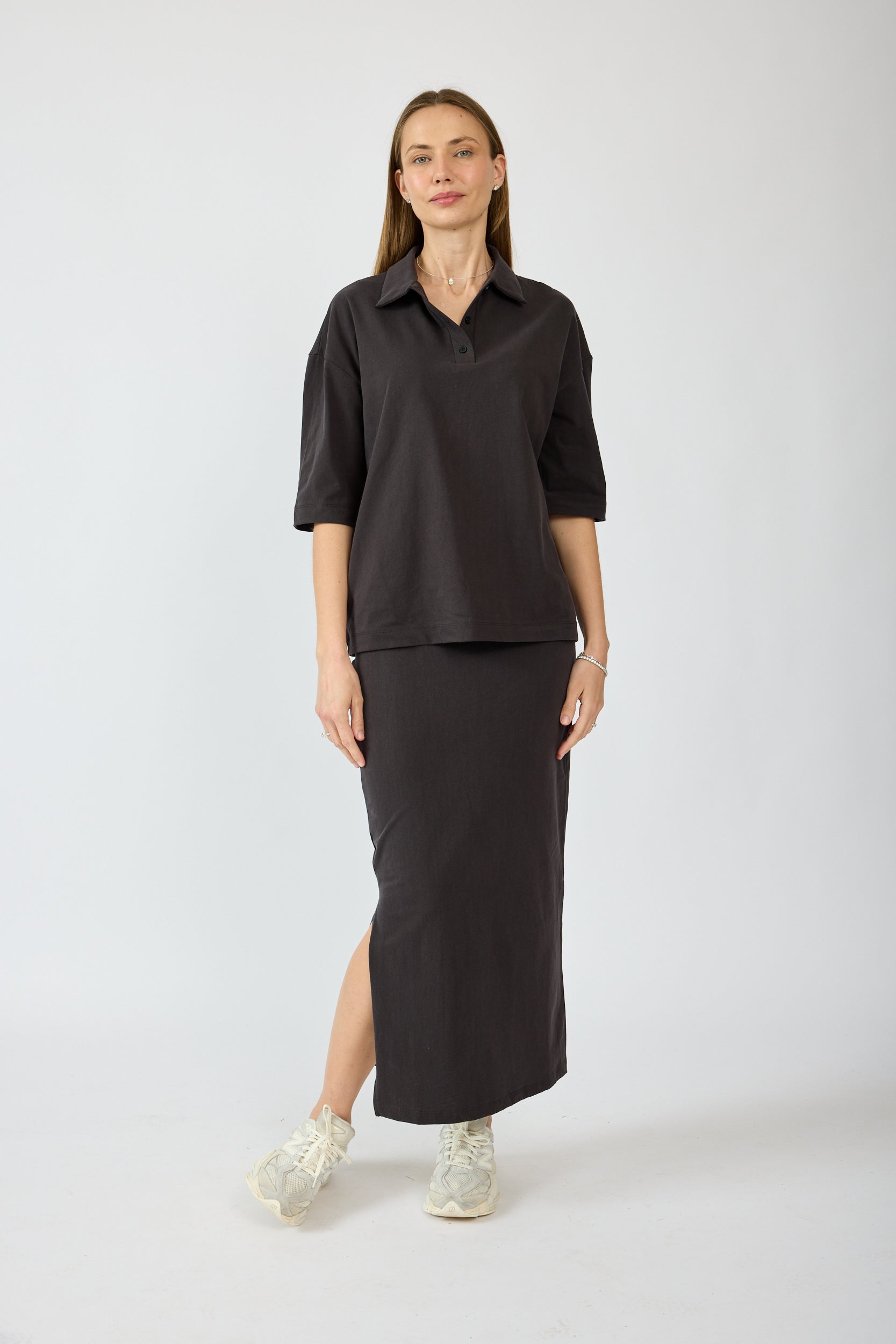 חצאית פיגמנט 3/4 + שסע